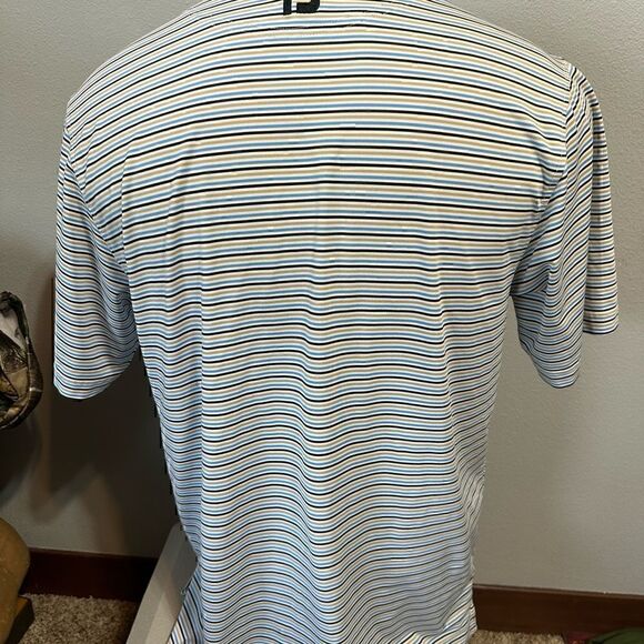 FootJoy Mens Medium Edgewood Country Club Mens Striped Short Sleeve Polo - Picture 5 of 8